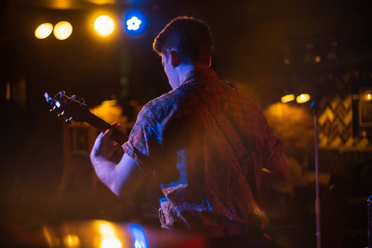Guitarist on stage at Bullfrog Bar