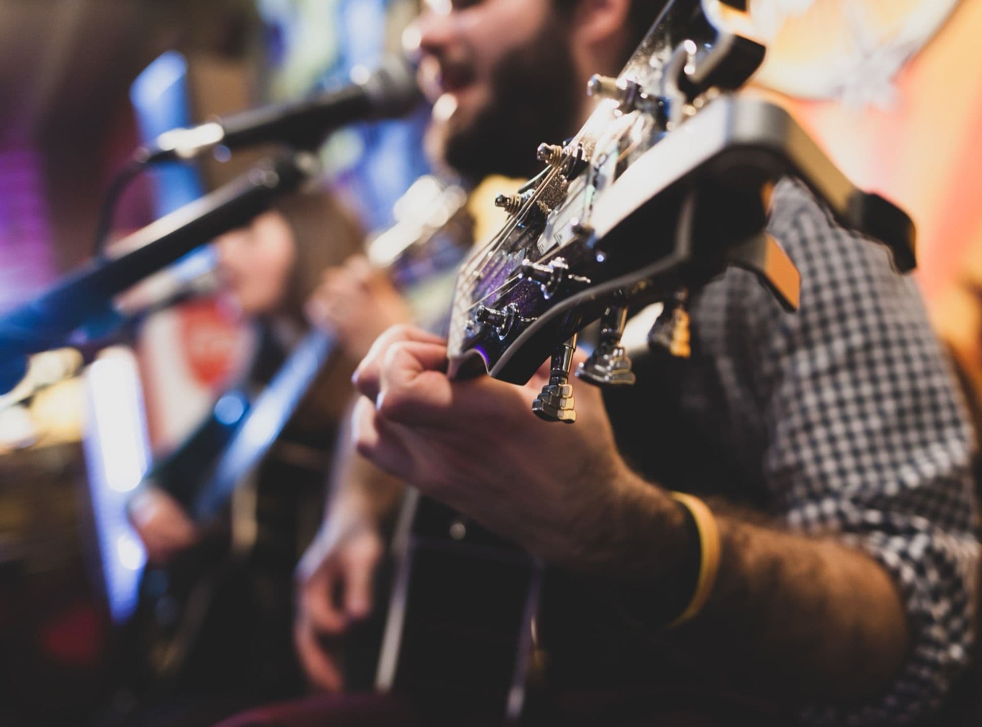 Guitarist on stage at Bullfrog Bar
